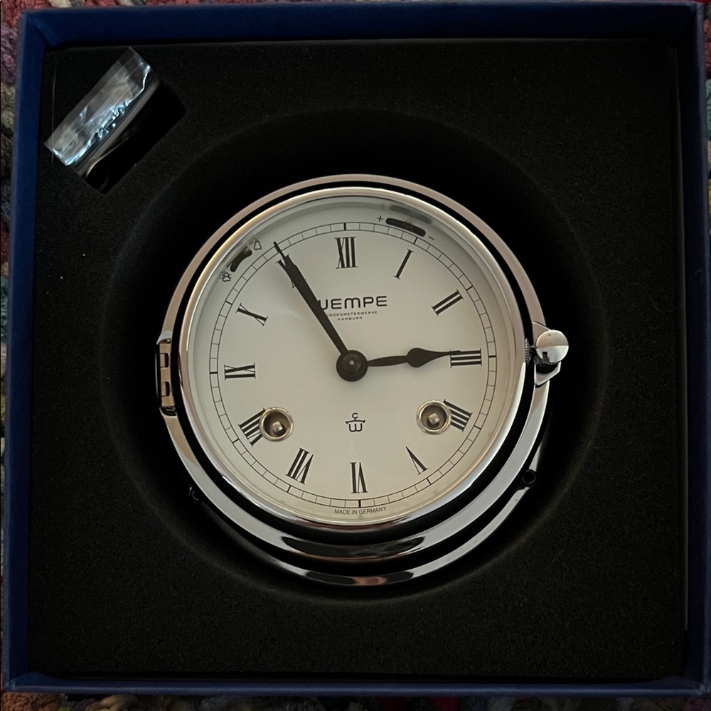 Silver Nautical Clock